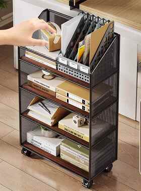 办公包桌收纳桌边小书架工位可移动UOL落地文件整理旁书书本桌储