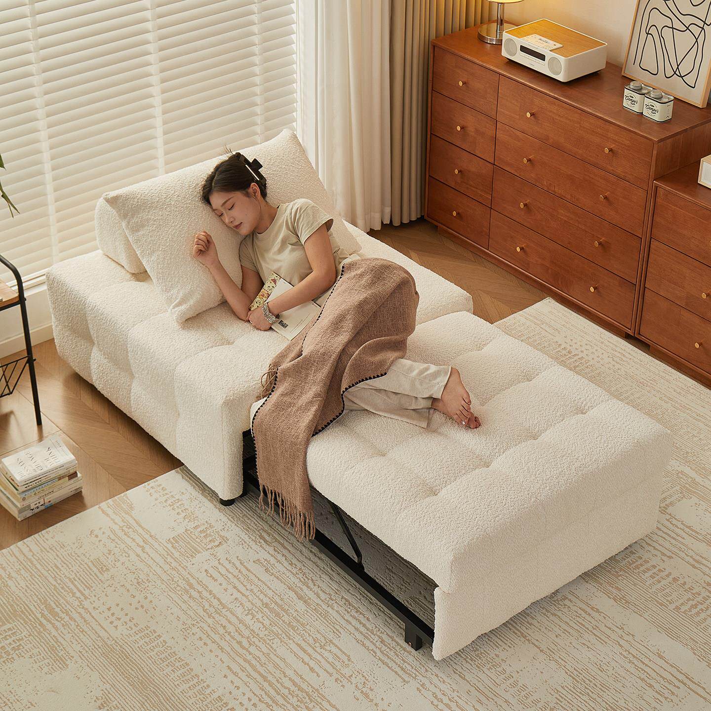 沙发床可折叠一体两用小户型客厅多功能单人沙发网红款推拉伸缩床