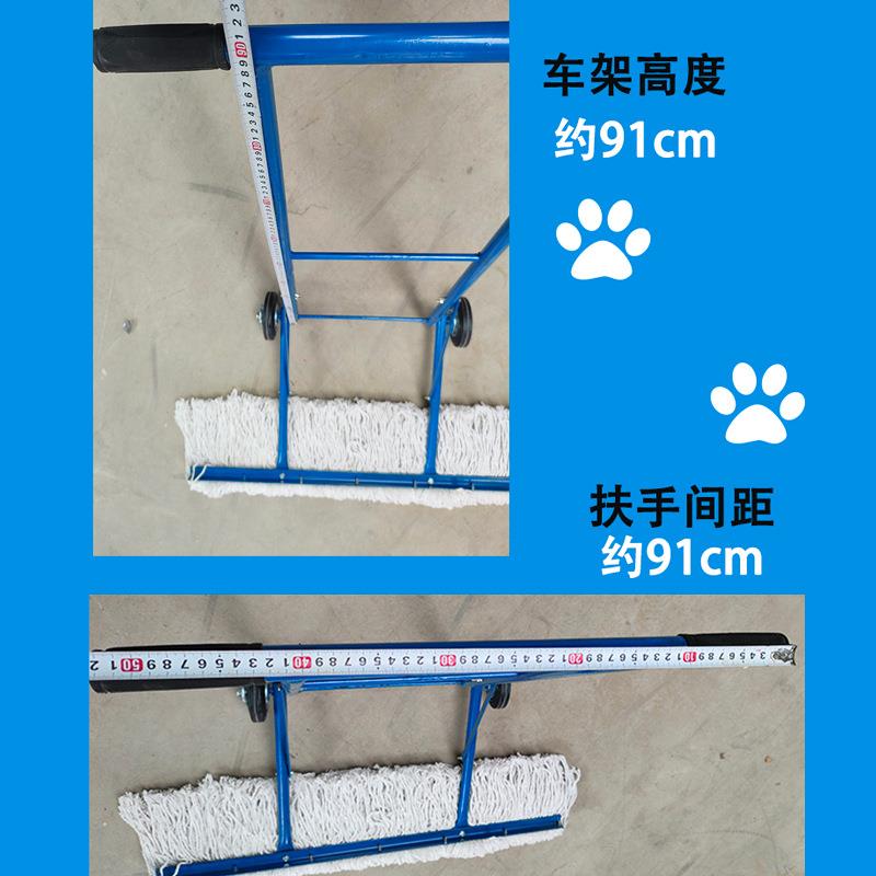 新款直销手推式平板尘推拖把大号棉纱排拖墩布车库物业工厂保洁用