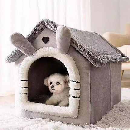 冬季迪窝猫宠物保暖通用犬拆洗房子可用品狗屋小型四季狗窝床型泰