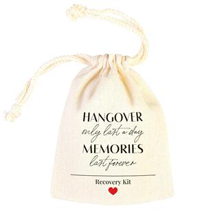 跨境亚马逊速卖通Hangover Only Last A Day Memories棉布束口袋
