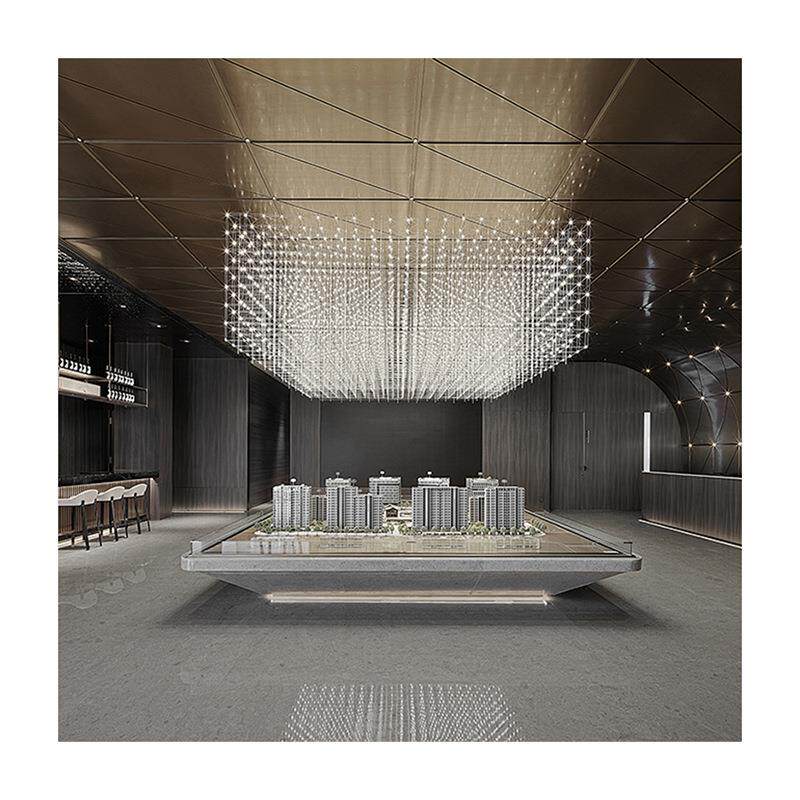 现代简约酒店大堂吸顶灯宴会厅别墅创意设计师非标工程灯具定制