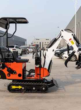 0.8吨微型果园挖机 用内种HT08小型植室施农工大挖沟挖机 出口棚