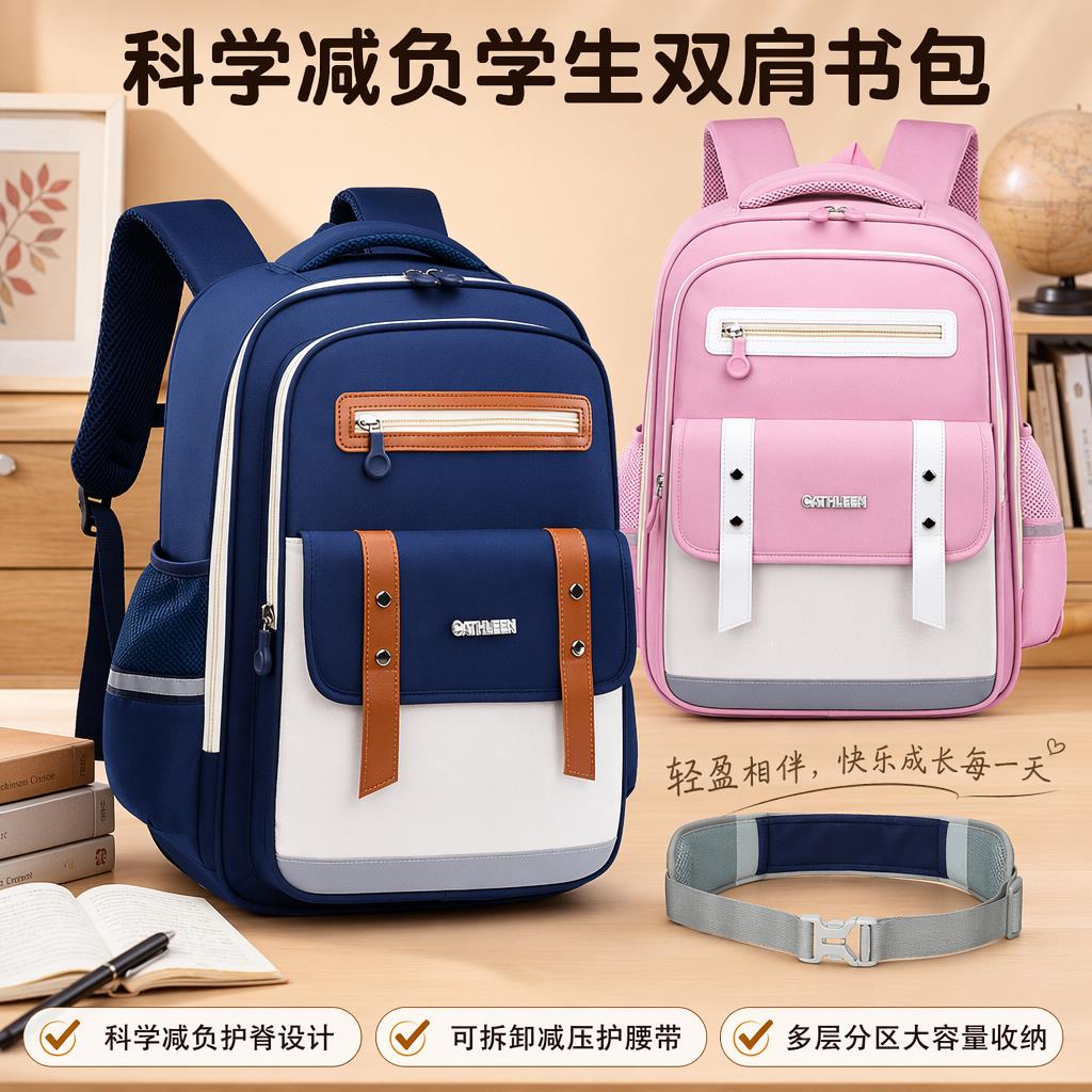 云朵大容量儿童书包小学生男孩一二三到四六年级女生护脊双肩揹包
