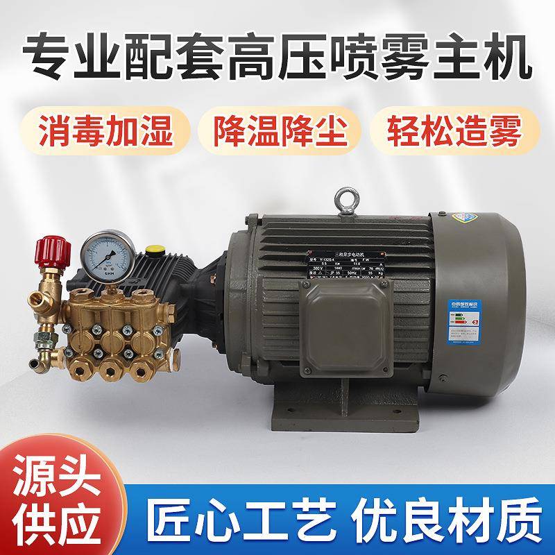 压喷雾造雾机造雾加湿器雾森主机除尘降温雾化系统水泵电动机