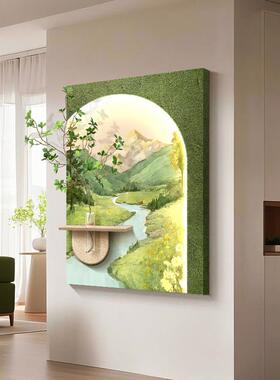 网红日照原金山北欧装木风客墙厅饰画水绿植培沙发背景挂画玄关壁