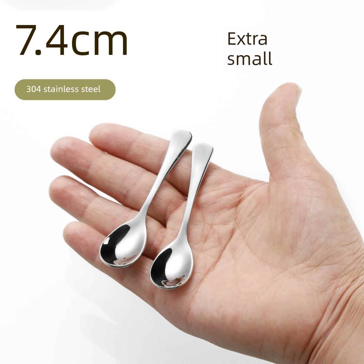 304不锈钢特小勺家用盐勺创意迷你特小勺7厘米8厘米厨房调味勺