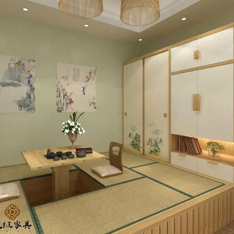 北京榻榻米床一体衣柜定制原木家俱定做卧室日式餐柜橱柜全屋定制