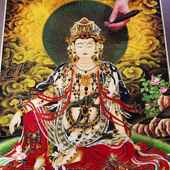 水月观音釉料带钻观音 韵阁掐丝材珐琅画diy料包 非遗手 景水 新款