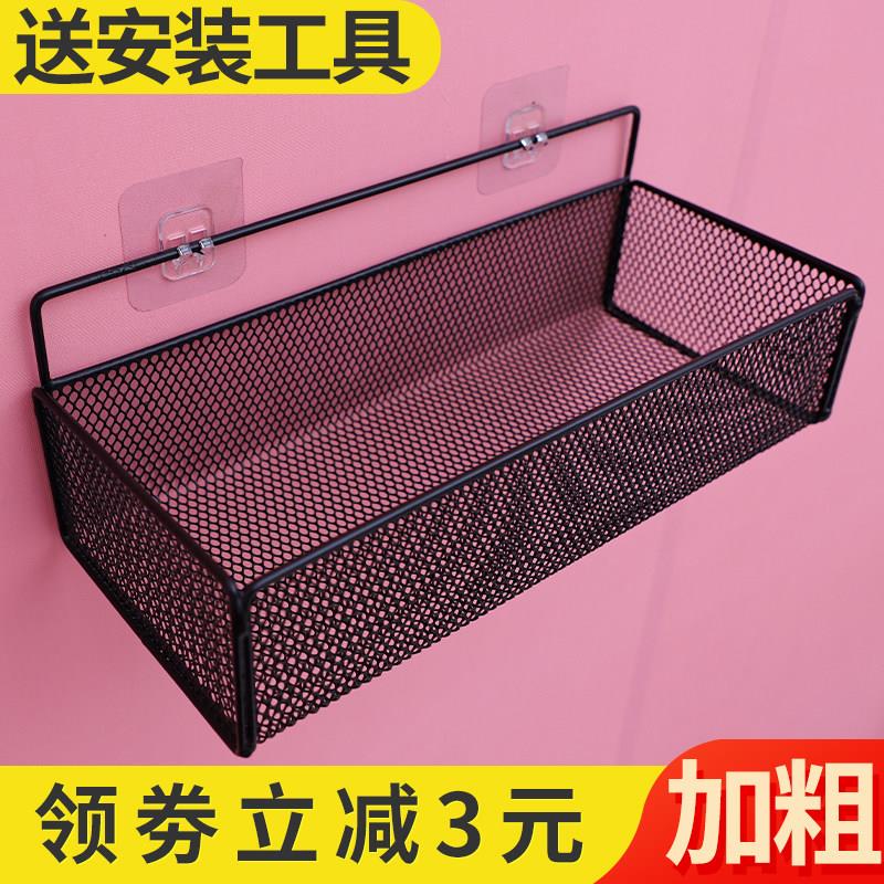 墙上置物架免打孔寝室床头书架壁挂式床上铺宿舍收纳神器浴室架子