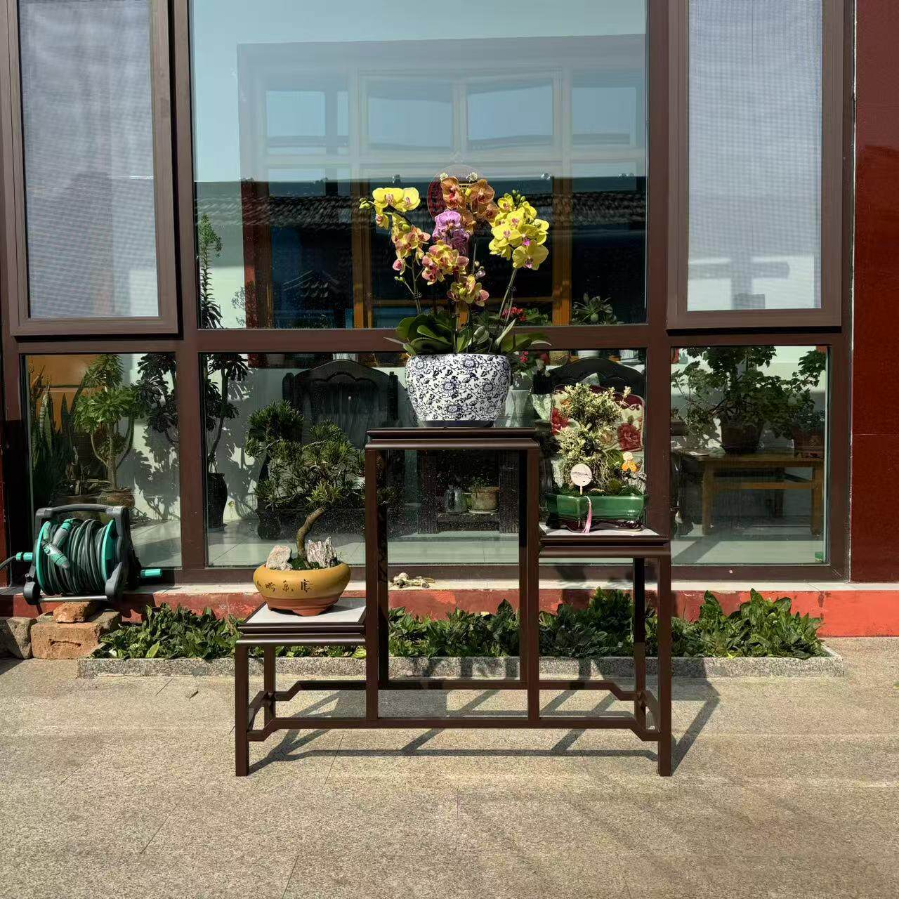 花架置物架阳台花架子客厅落地式现代简约铝艺花盆架子室内盆景架