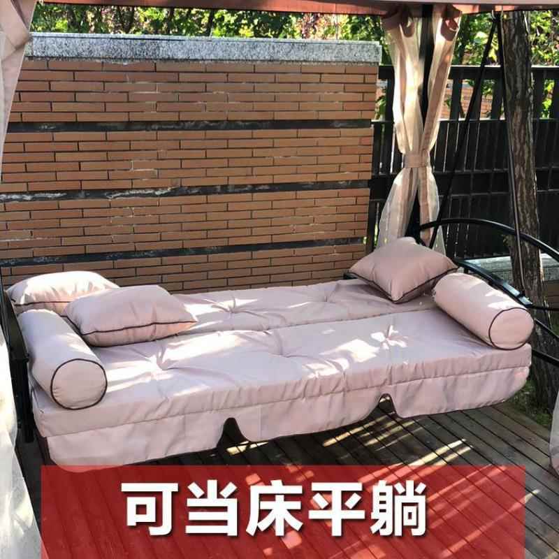 户外537摇床秋千花摇园椅铁艺人双人阳台家庭院懒室用外罗马躺床