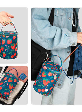 套水桶柄毛线收纳编织套装tpr具包软勾钩针手工针工针编织diy