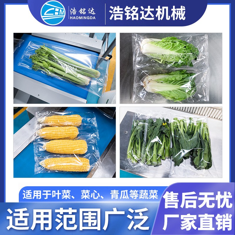 蔬菜装机叶果菜果蔬全自套袋打包机青菜瓜伺包服动枕727式包装机