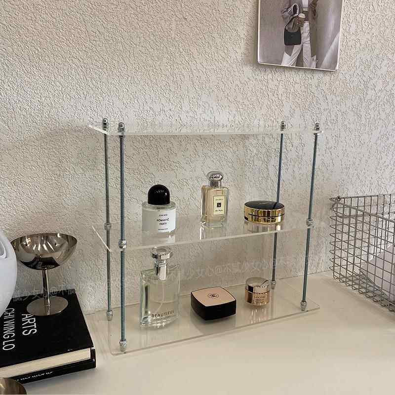 香水置物架展示架桌面ins亚克力香水香薰香氛收纳盒多功能收纳架