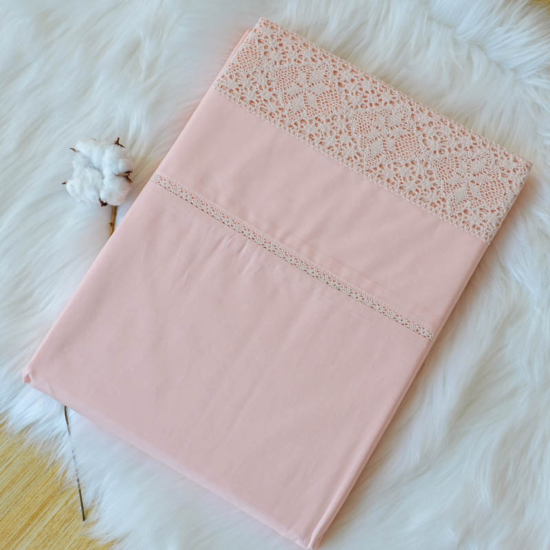 枕头套粉色蕾丝枕抱白色西班牙全枕套单人花边100学生公主棉出口