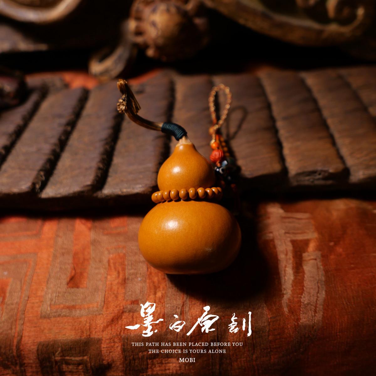 「墨白」文玩葫芦手把件小手捻手盘玩把玩挂件摆件迷你天然精品