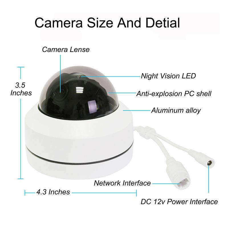 工厂直销1080P POE PTZ IP Camera 2MP 4X Optical Zoom 安防监控