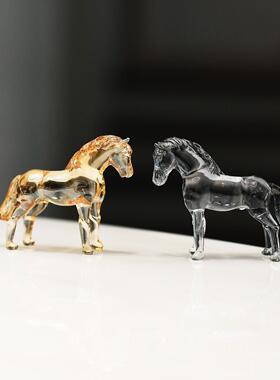 2026年新款生肖水晶马摆件客厅玄关装饰办公室摆设送朋友马到成功