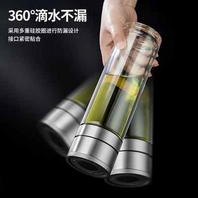 玻璃杯耐高温茶水分离水杯玻璃杯