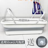 可折叠拖把桶平板拖把水桶家用拖地伴侣涮洗拖布塑料收纳手提水盆