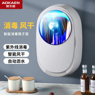 家用带盖挂式 奥卡恩筷子消毒机充电式 免打孔厨房小型筷子筒礼品