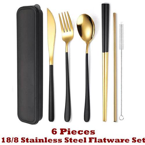 Flatware Set Flatware Set Reusable Cutlery Knife Fork Spoon