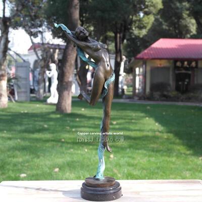 全铜雕塑舞姿舞蹈创意家居装饰品电视酒柜玄关展示架办公室摆件