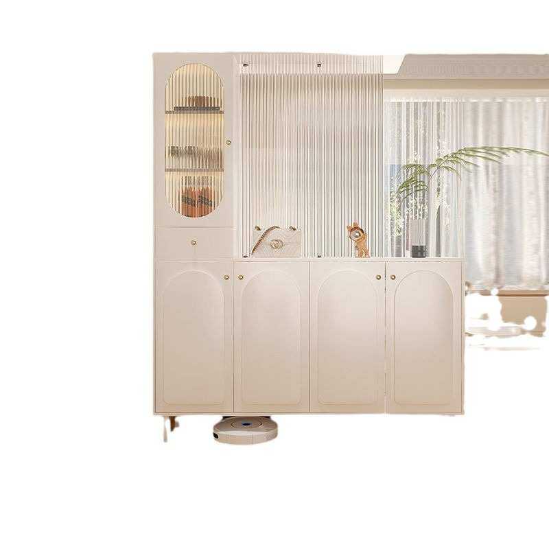 玄关柜入户鞋柜简约现代北欧风玻璃一体书柜现代屏风隔断客厅遮挡