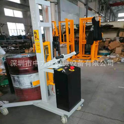 直角支腿半电动油桶堆车DT00半电动油桶车装卸油桶车