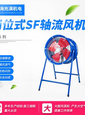 SF轴流式通风机管道风机工业管道式排风机除尘送风机静音工业风机