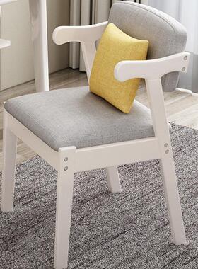 实木餐椅现代约家用书桌椅休闲扶椅Z简字简椅易手靠背Z椅椅木质凳