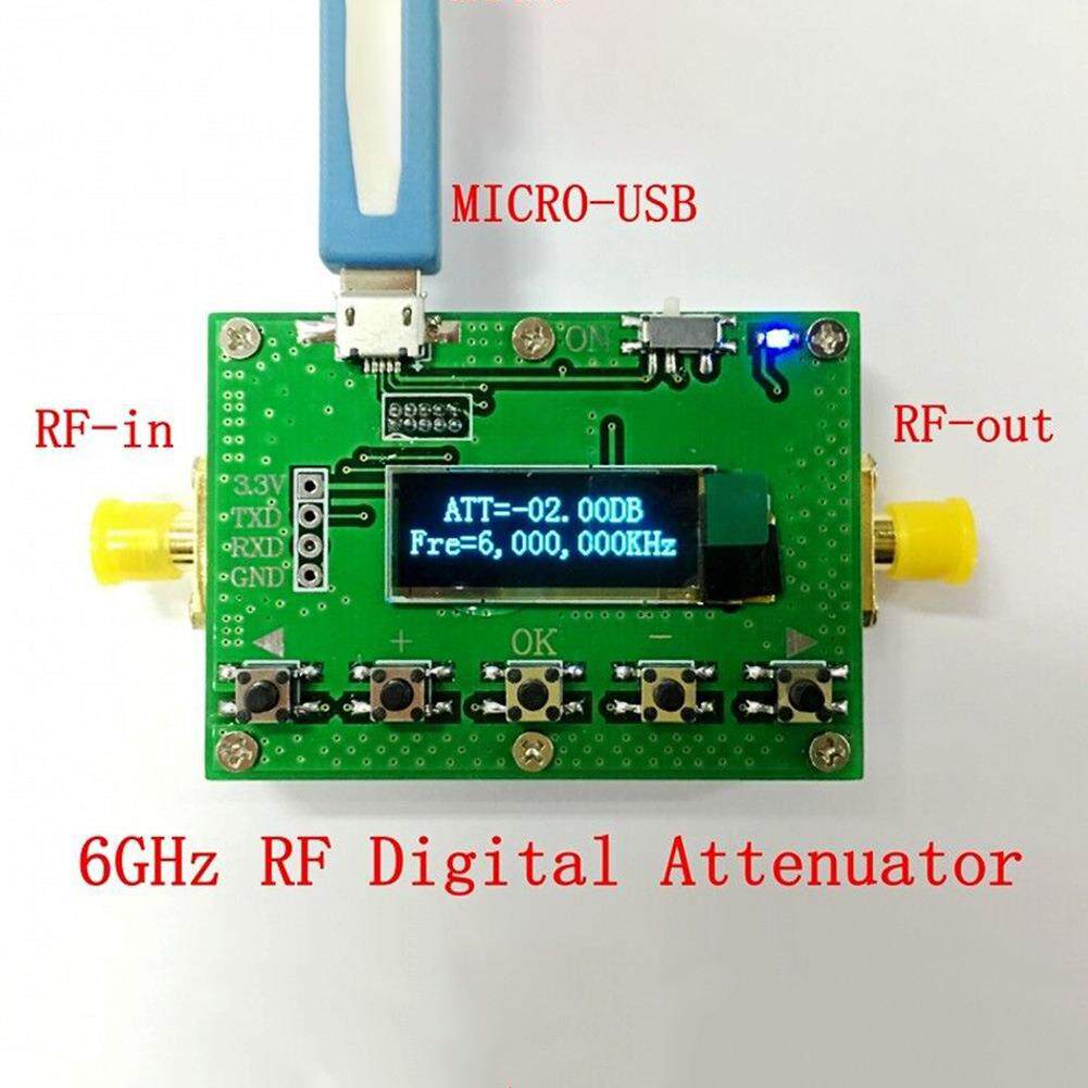 6G数字程控衰减器30DB步进0.25DB OLED显示CNC外壳射频衰减器模块