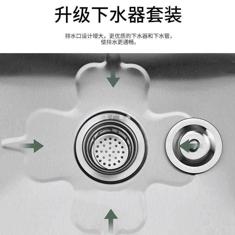 不锈钢拖把池带架子一体式洗拖布池墩布池水槽家用阳台户外水池