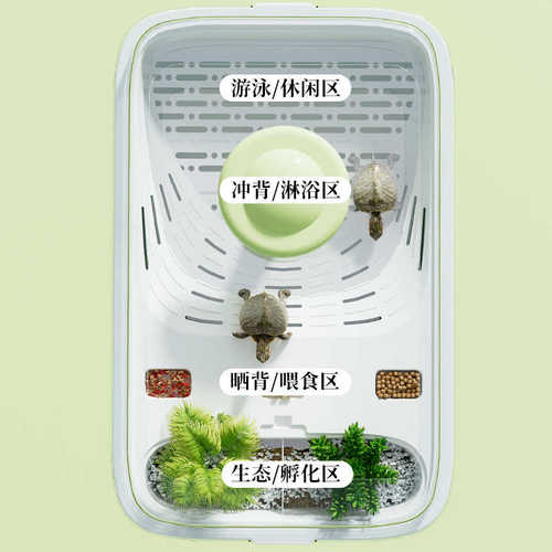乌龟专用缸家用造景乌龟缸带爬台生态缸客厅阳台巴西龟饲养缸批发