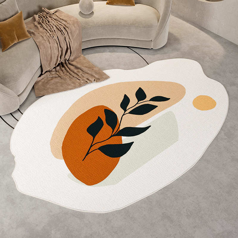 高级感异形地毯客厅轻奢高级2023新款不规则天津地垫卧室床边毯