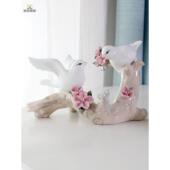 喜鹊入口大厅客厅装 饰陶瓷创意高端礼品温馨饰品朋友