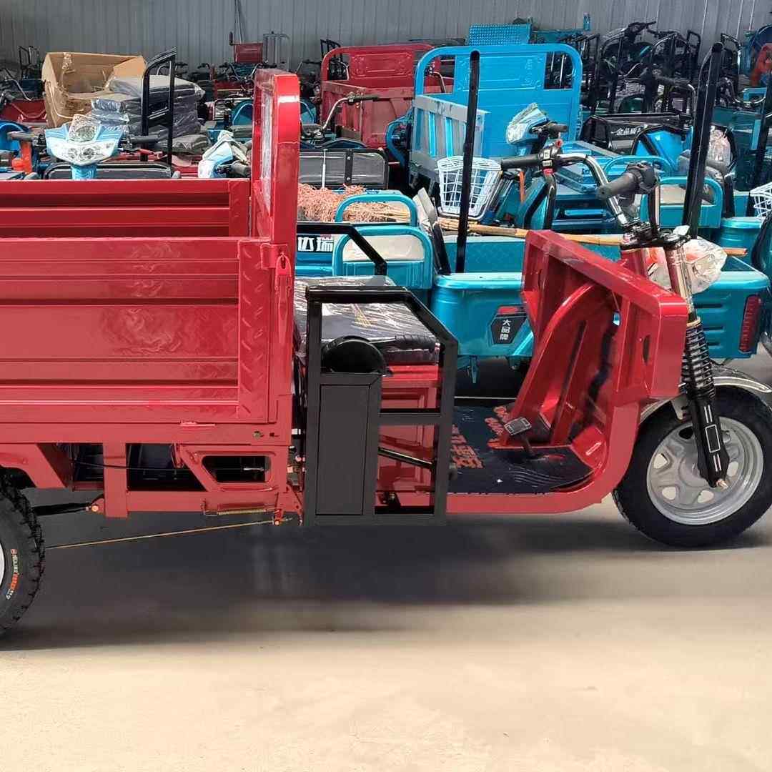 新款电动三轮车拉货自家液压翻BSC斗载重爬坡农用油电两用电卸瓶