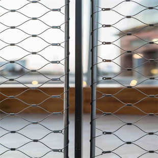 金属防坠网柔性不锈钢钢丝绳网绿色藤类植物防攀爬网防高空抛物网