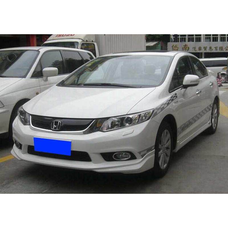 PP塑料12-13款思域小包围改装 九代思域前后唇侧裙大尾翼加装