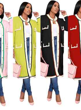 Women's coat, long skirt, knee length knitted