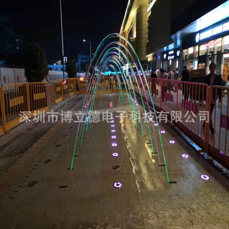 不锈钢波光跳泉喷头可互动感应水景波光灯喷头玻光喷泉设备厂家