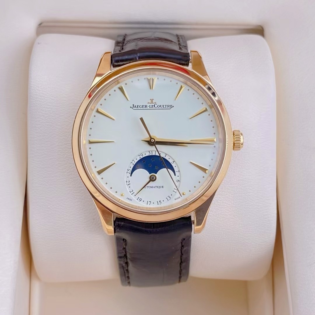 公价14万】98新积家大师18K玫瑰金1252520自动机械女手表34mm正品