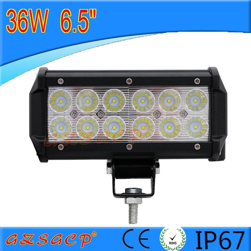 汽车LED长条工作灯三目款36W 越野车顶射灯 前杠中网卡车灯12V24V