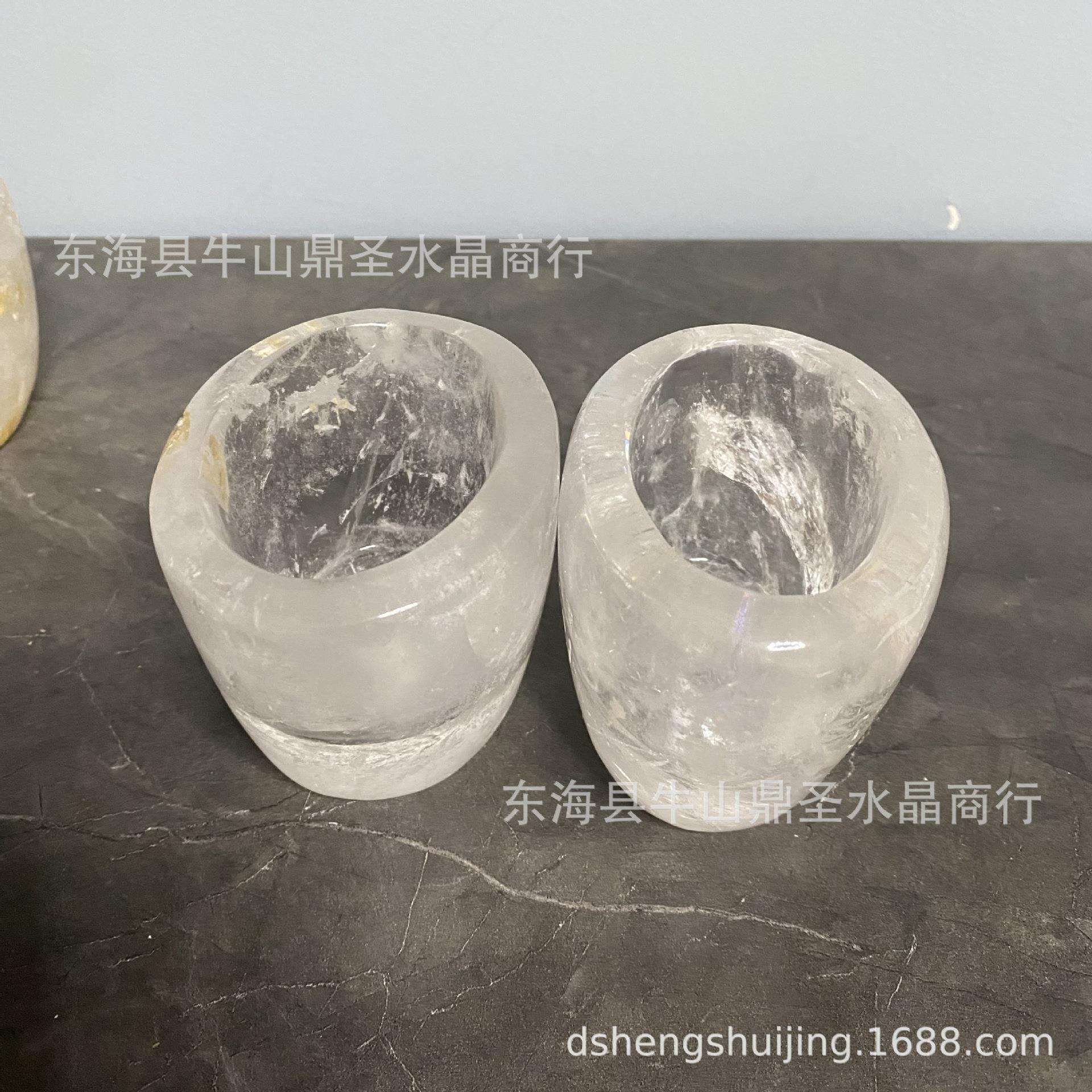 天然水晶杯子水晶茶具插花摆件水晶杯子摆件厂家直销