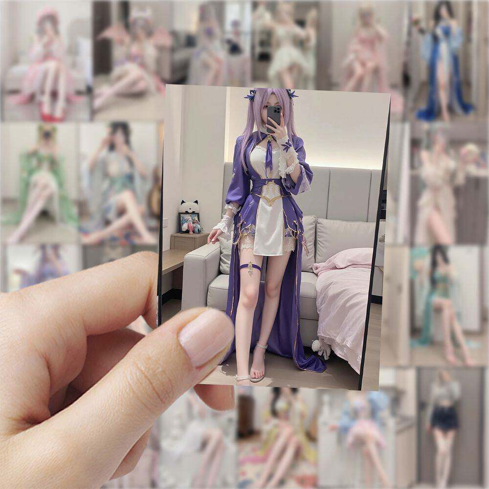 189张二次元少女cos贴纸白丝美女纯欲性xing感贴画儿童贴纸