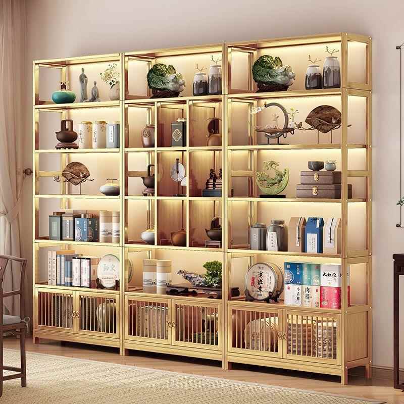 中式层置$$kloon物架布置展示柜茶新茶室具收纳架木架茶架多宝多图片
