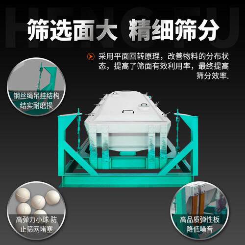 恒富机械家禽饲料筛理设备 化工业回转分级筛 平面筛分机现货