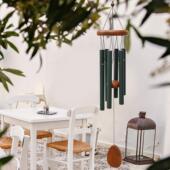 多巴胺音乐风铃欧式 实木家居挂饰手工金属管冥想乔迁治愈礼物花园