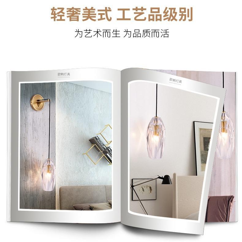 壁灯卧室现代简约客厅创意水晶墙壁灯北欧楼梯过道led房间床头灯